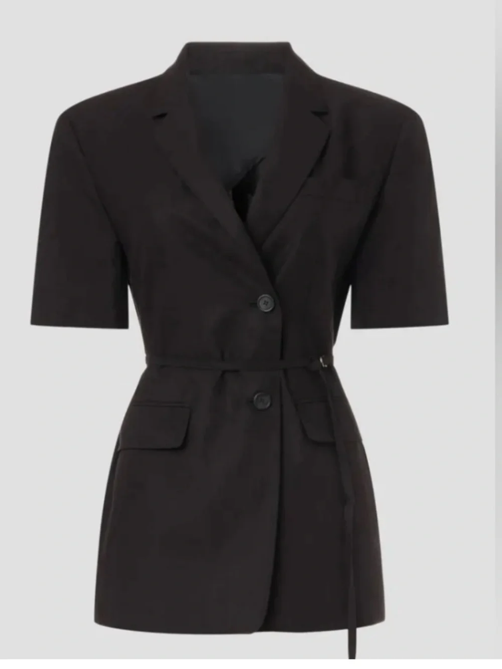 DUNST Half Sleeve Belted Linen Jacket, Size S